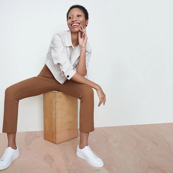 MM LAFLEUR The Hockley Ochre Flat Front Skinny Jeans Pants Size 2 - Picture 2 of 10